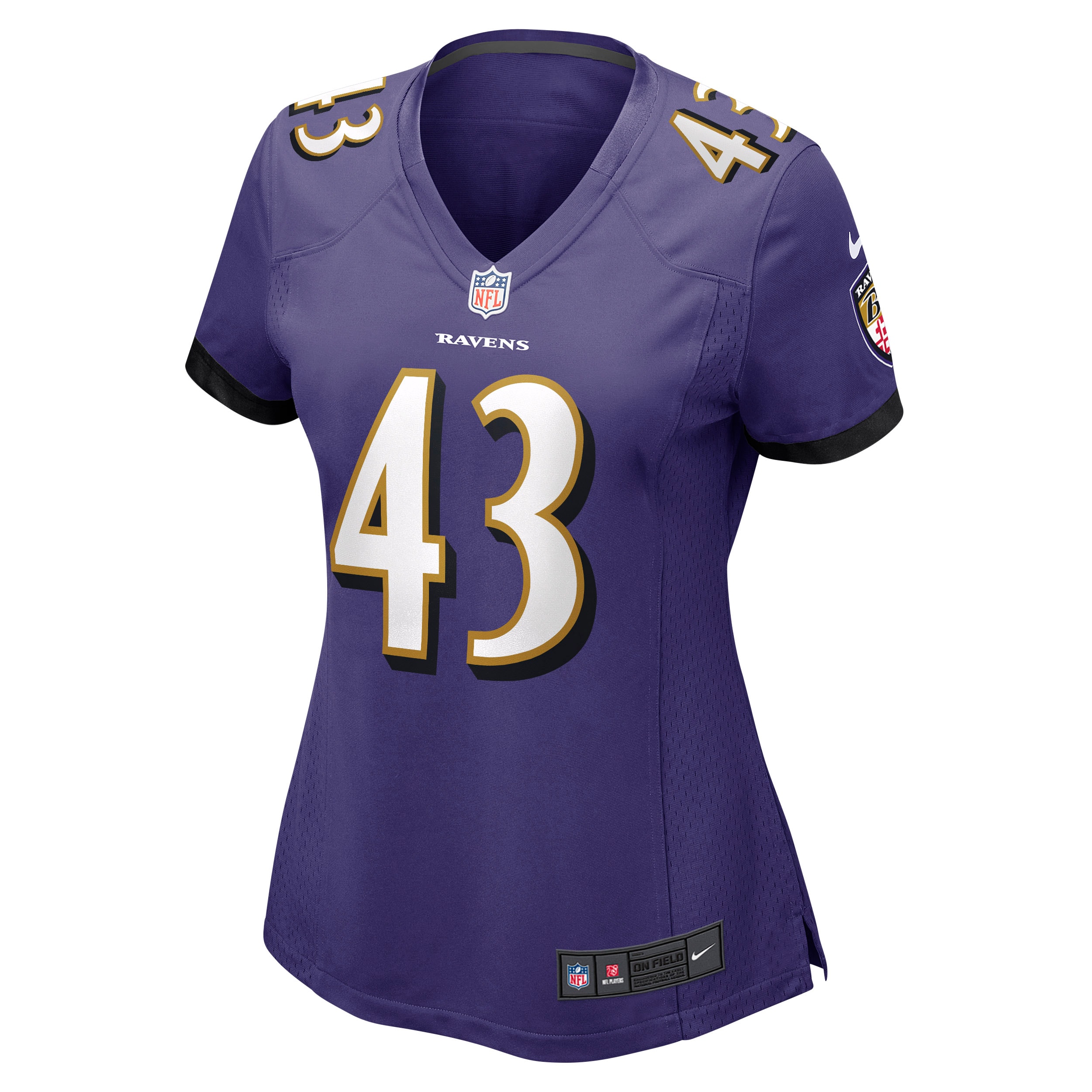 Women's Baltimore Ravens Justice Hill Purple Game Jersey JS6435 nicesnker - Image 2