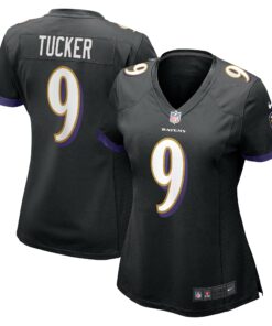 Women's Baltimore Ravens Justin Tucker Black Game Jersey JS7653 nicesnker