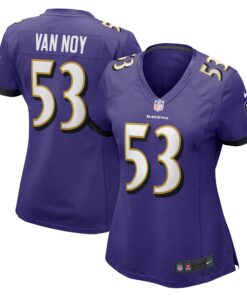Women's Baltimore Ravens Kyle Van Noy Purple Game Jersey JS3932 nicesnker