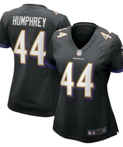 Women's Baltimore Ravens Marlon Humphrey Black Game Jersey JS7431 nicesnker