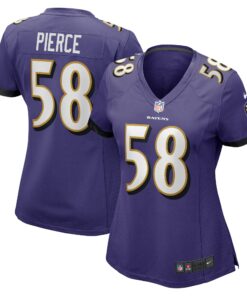 Women's Baltimore Ravens Michael Pierce Purple Game Jersey JS9928 nicesnker