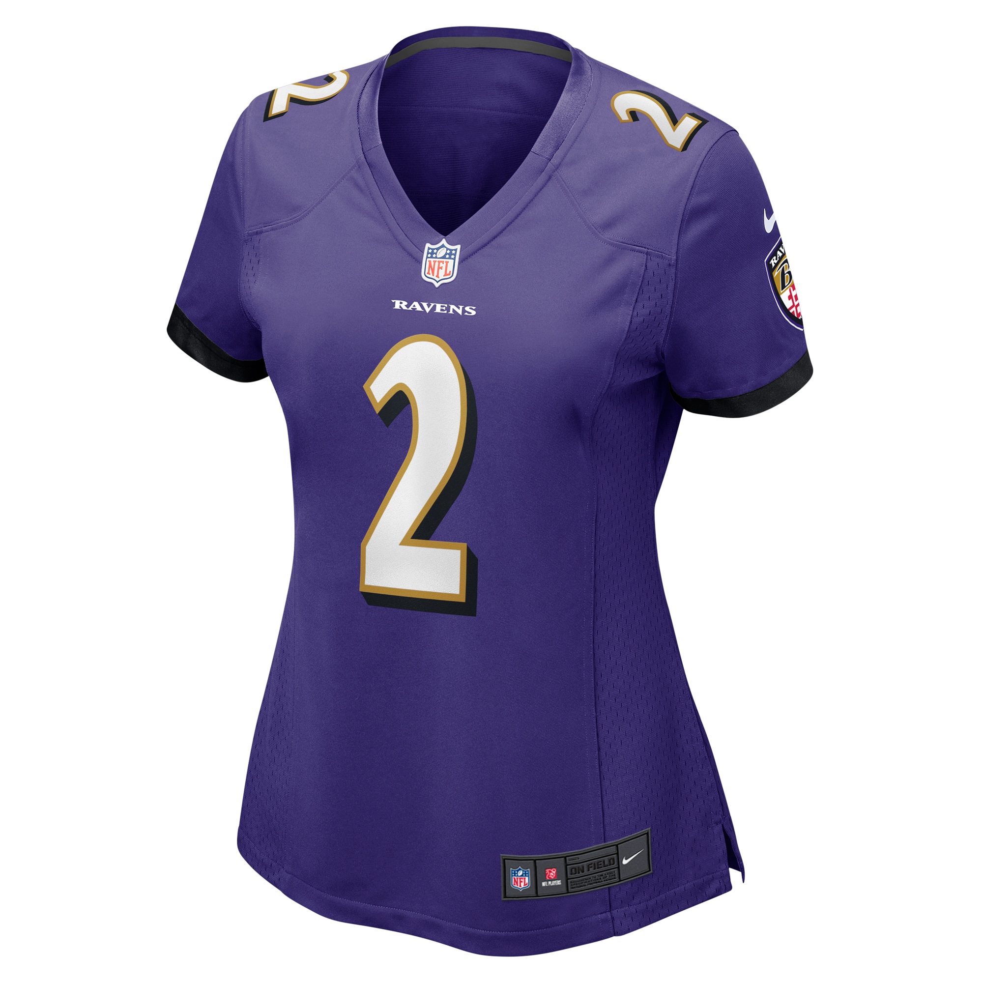 Women's Baltimore Ravens Nate Wiggins Purple Game Jersey JS6698 nicesnker - Image 2