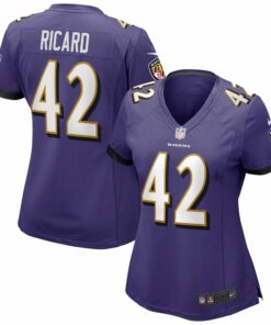 Women's Baltimore Ravens Patrick Ricard Purple Game Jersey JS3425 nicesnker