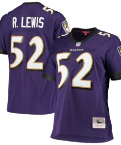 Women's Baltimore Ravens Ray Lewis Mitchell & Ness Purple Legacy Team Jersey JS5304 nicesnker