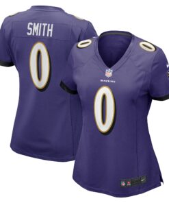 Women's Baltimore Ravens Roquan Smith Purple Team Game Jersey JS9742 nicesnker