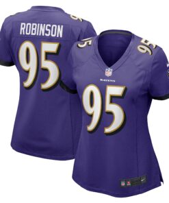 Women's Baltimore Ravens Tavius Robinson Purple Game Jersey JS6456 nicesnker