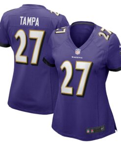 Women's Baltimore Ravens T.J. Tampa Purple Game Jersey JS2379 nicesnker