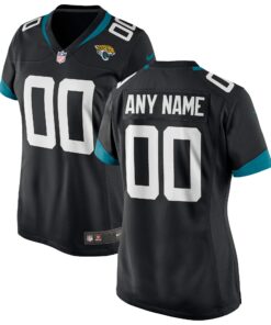 Women's Black Jacksonville Jaguars Custom Jersey JS9001 nicesnker