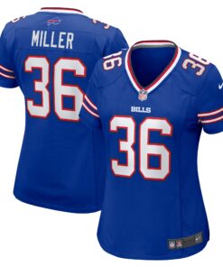 Women's Buffalo Bills Herb Miller Royal Game Jersey JS1940 nicesnker