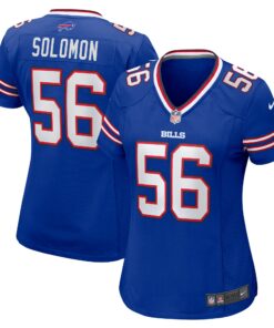 Women's Buffalo Bills Javon Solomon Royal Game Jersey JS8191 nicesnker