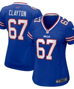 Women's Buffalo Bills Travis Clayton Royal Game Jersey JS8052 nicesnker