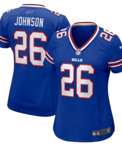 Women's Buffalo Bills Ty Johnson Royal Team Game Jersey JS9413 nicesnker