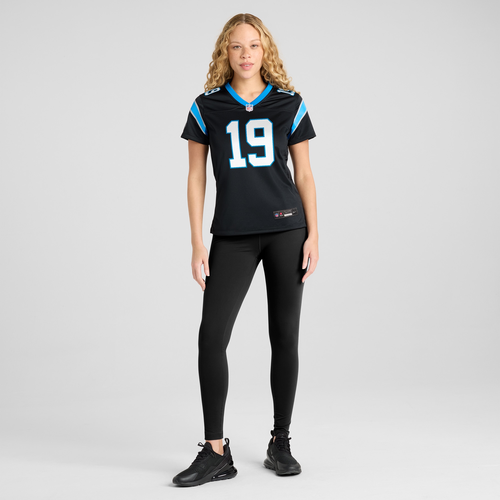 Women's Carolina Panthers Adam Thielen Black Team Game Jersey JS9180 nicesnker - Image 4