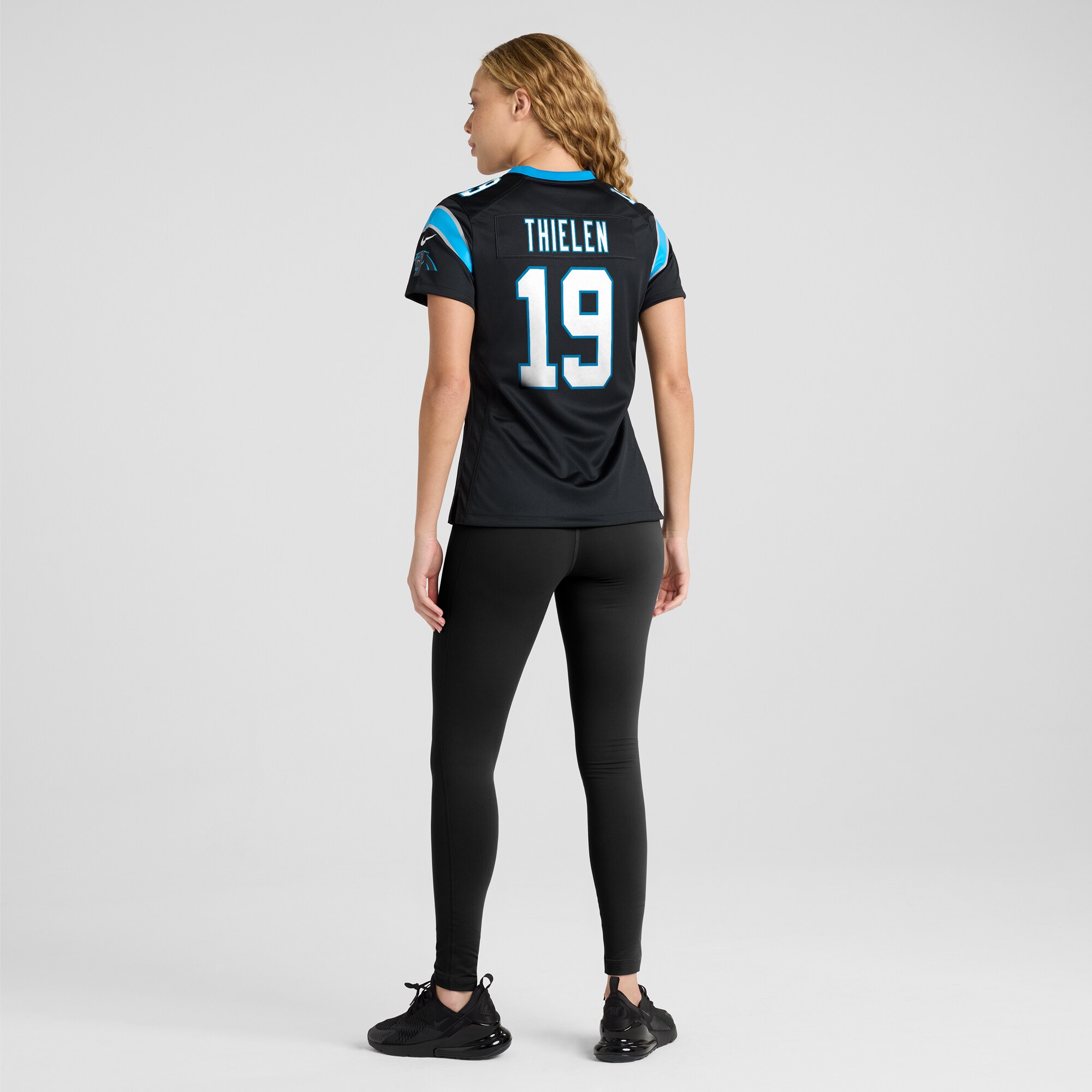 Women's Carolina Panthers Adam Thielen Black Team Game Jersey JS9180 nicesnker - Image 5