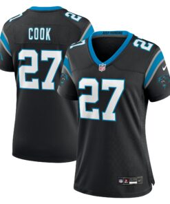 Women's Carolina Panthers Alex Cook Black Game Jersey JS8419 nicesnker