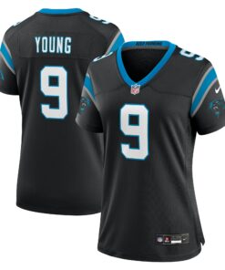 Women's Carolina Panthers Bryce Young Black Team Game Jersey JS3644 nicesnker