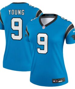 Women's Carolina Panthers Bryce Young Blue Alternate Legend Player Performance Top JS4440 nicesnker