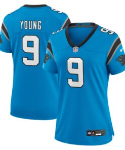 Women's Carolina Panthers Bryce Young Blue Player Jersey JS9737 nicesnker