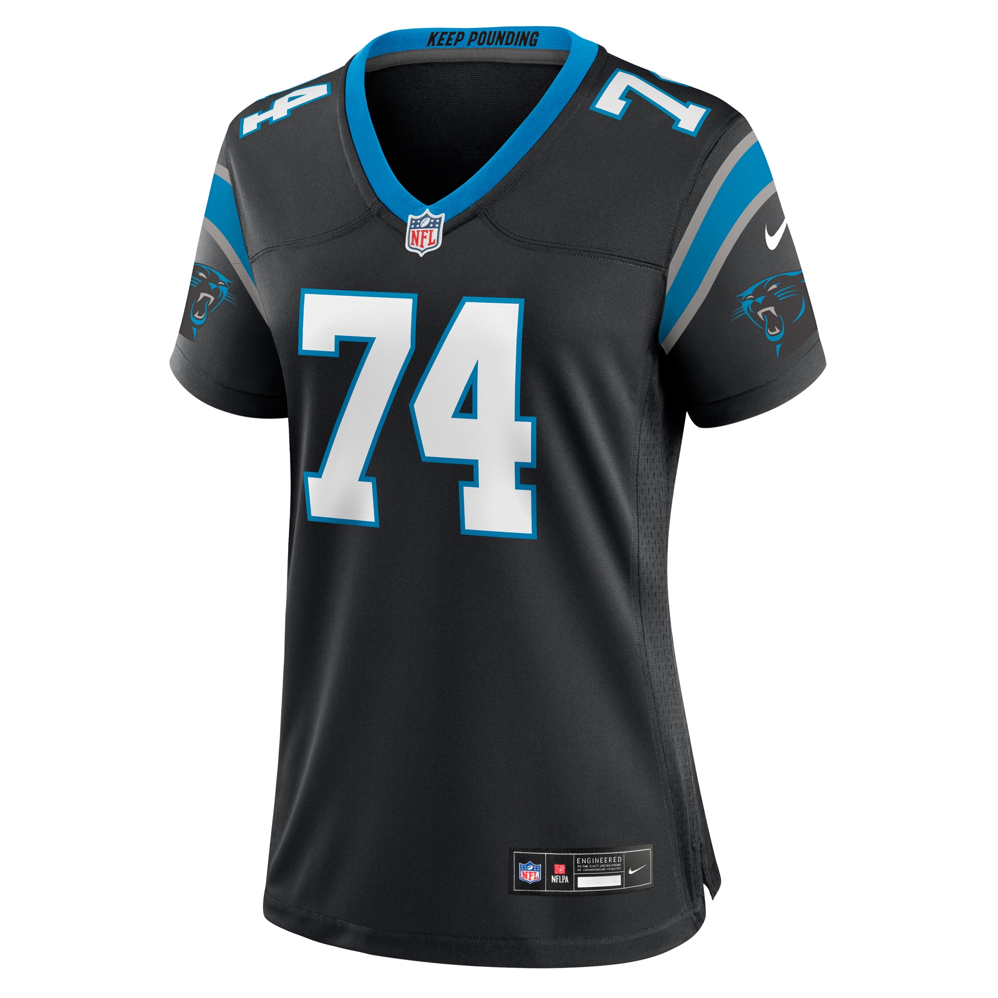 Women's Carolina Panthers David Sharpe Black Team Game Jersey JS8741 nicesnker - Image 2