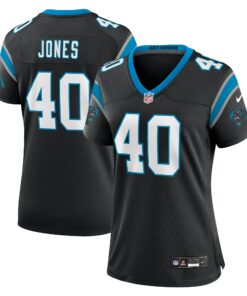 Women's Carolina Panthers Deion Jones Black Game Jersey JS2800 nicesnker