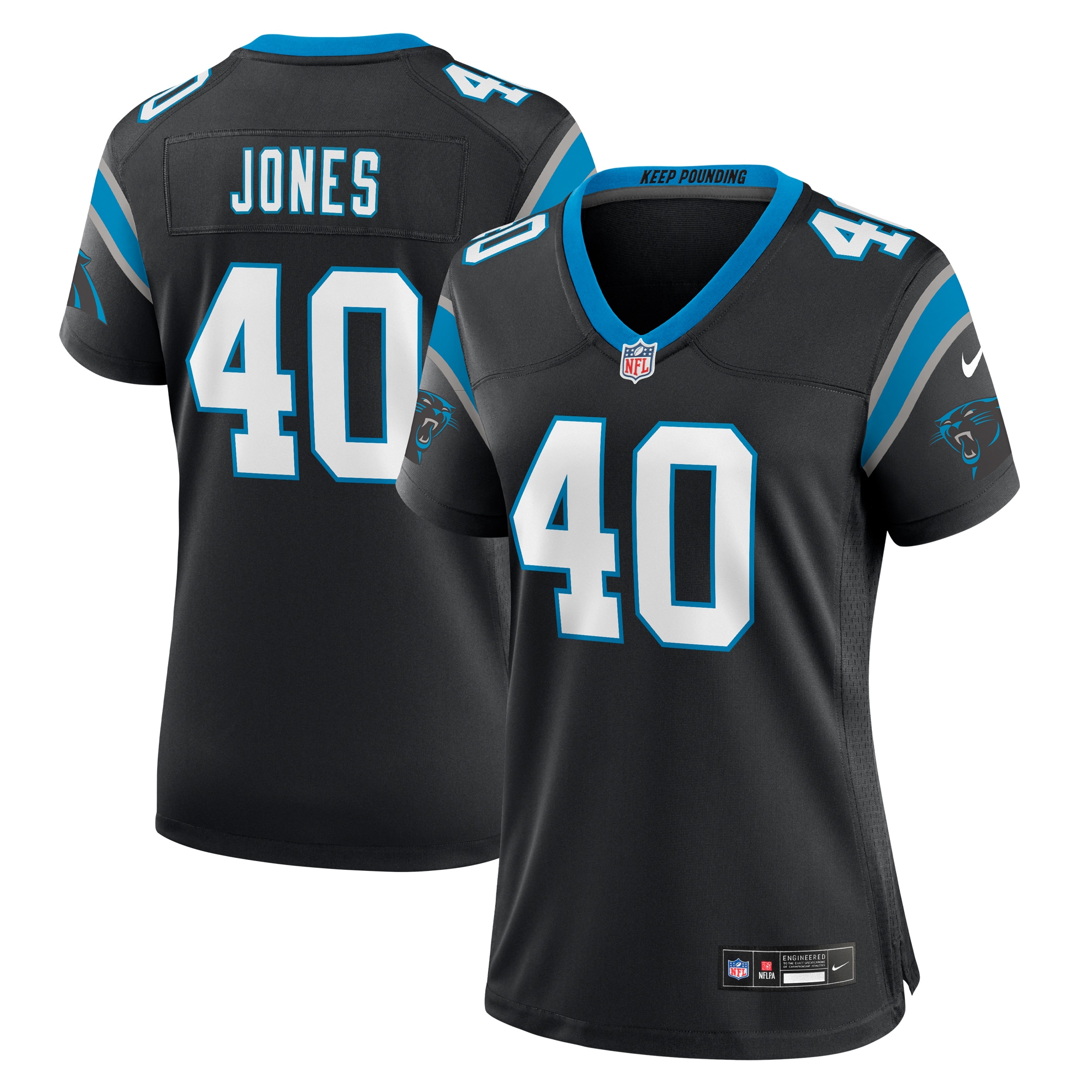 Women's Carolina Panthers Deion Jones Black Game Jersey JS2800 nicesnker