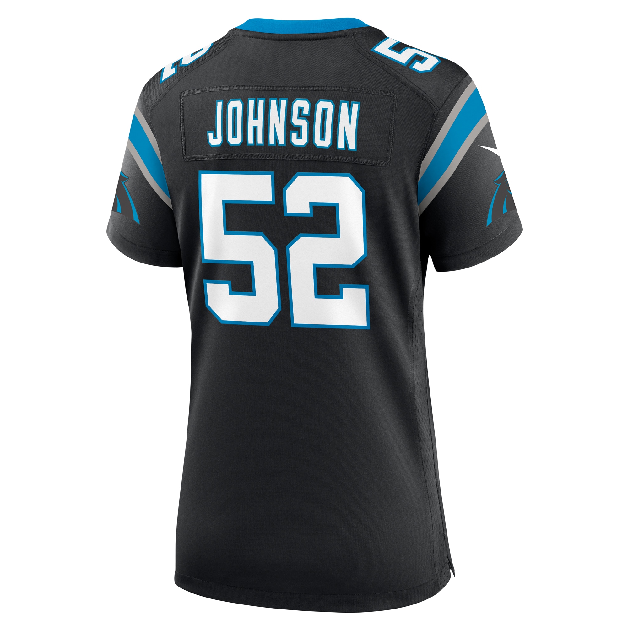 Women's Carolina Panthers DJ Johnson Black Game Jersey JS1926 nicesnker - Image 3