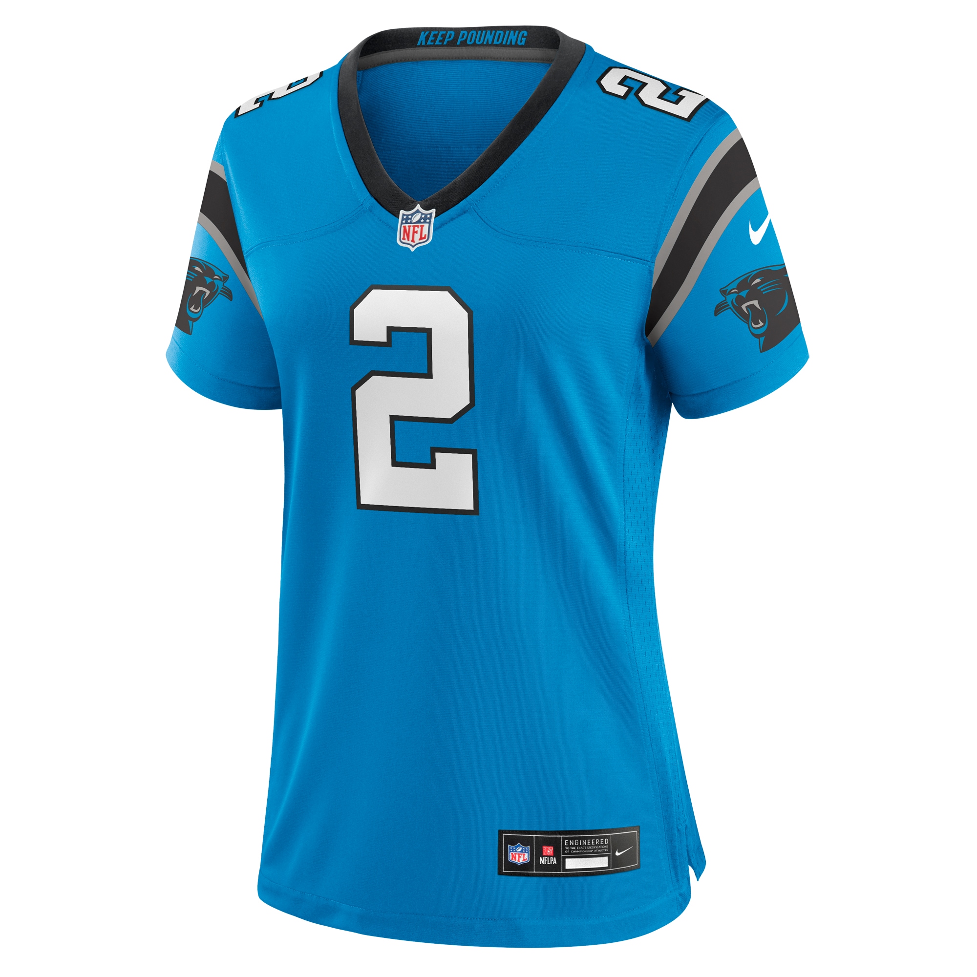 Women's Carolina Panthers D.J. Moore Blue Player Jersey JS1981 nicesnker - Image 2