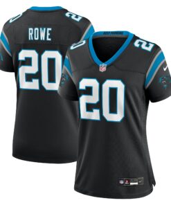 Women's Carolina Panthers Eric Rowe Black Team Game Jersey JS1238 nicesnker