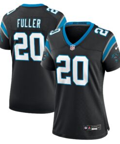 Women's Carolina Panthers Fuller Black Game Jersey JS5013 nicesnker