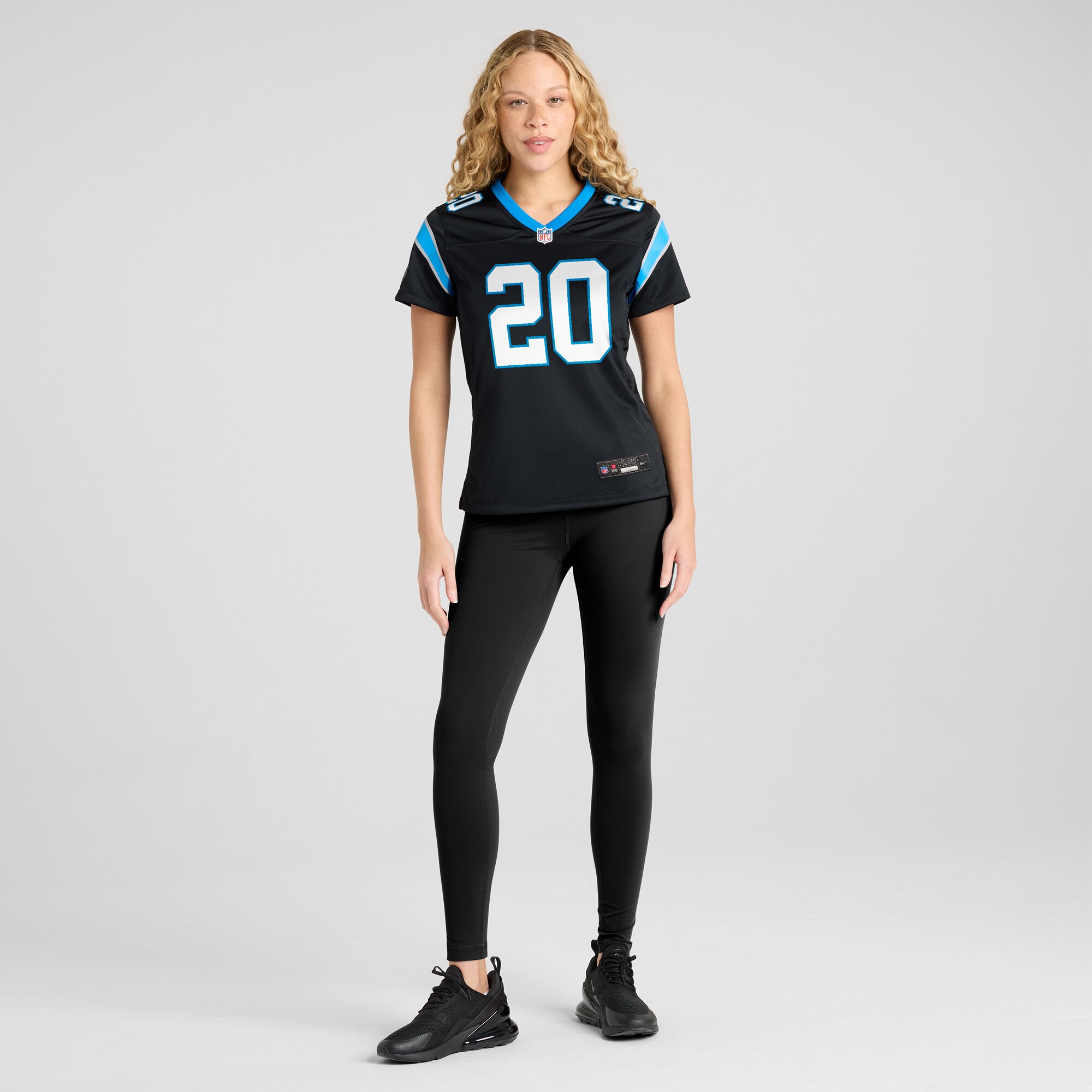 Women's Carolina Panthers Fuller Black Game Jersey JS5013 nicesnker - Image 4
