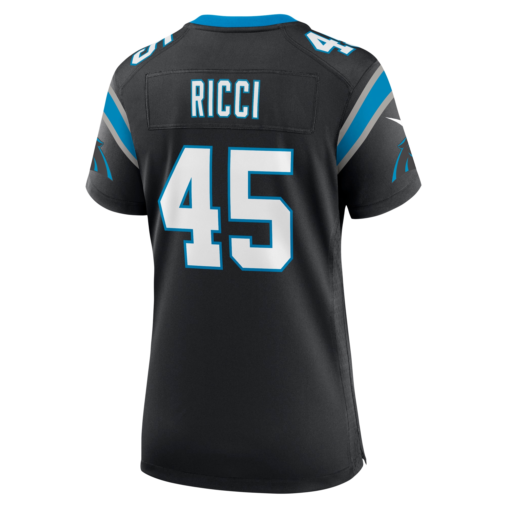 Women's Carolina Panthers Giovanni Ricci Black Team Game Jersey JS1632 nicesnker - Image 3