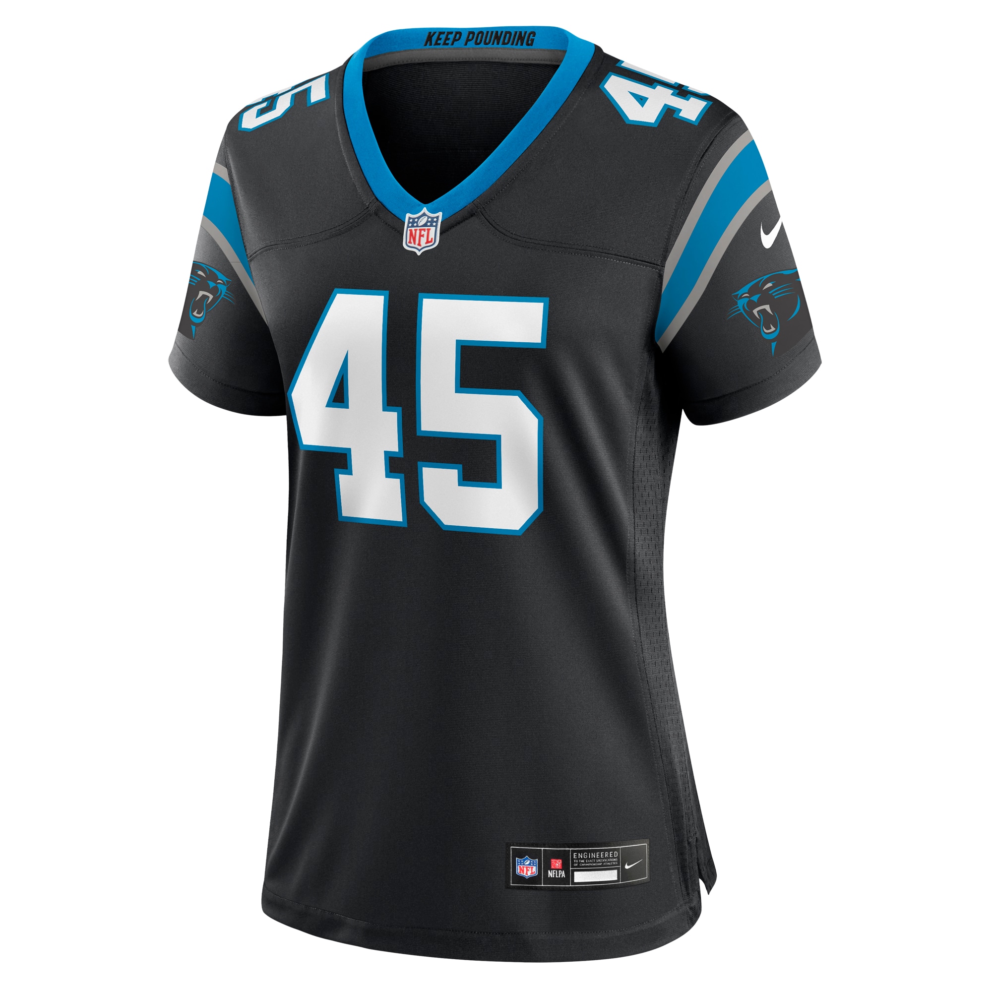 Women's Carolina Panthers Giovanni Ricci Black Team Game Jersey JS1632 nicesnker - Image 2