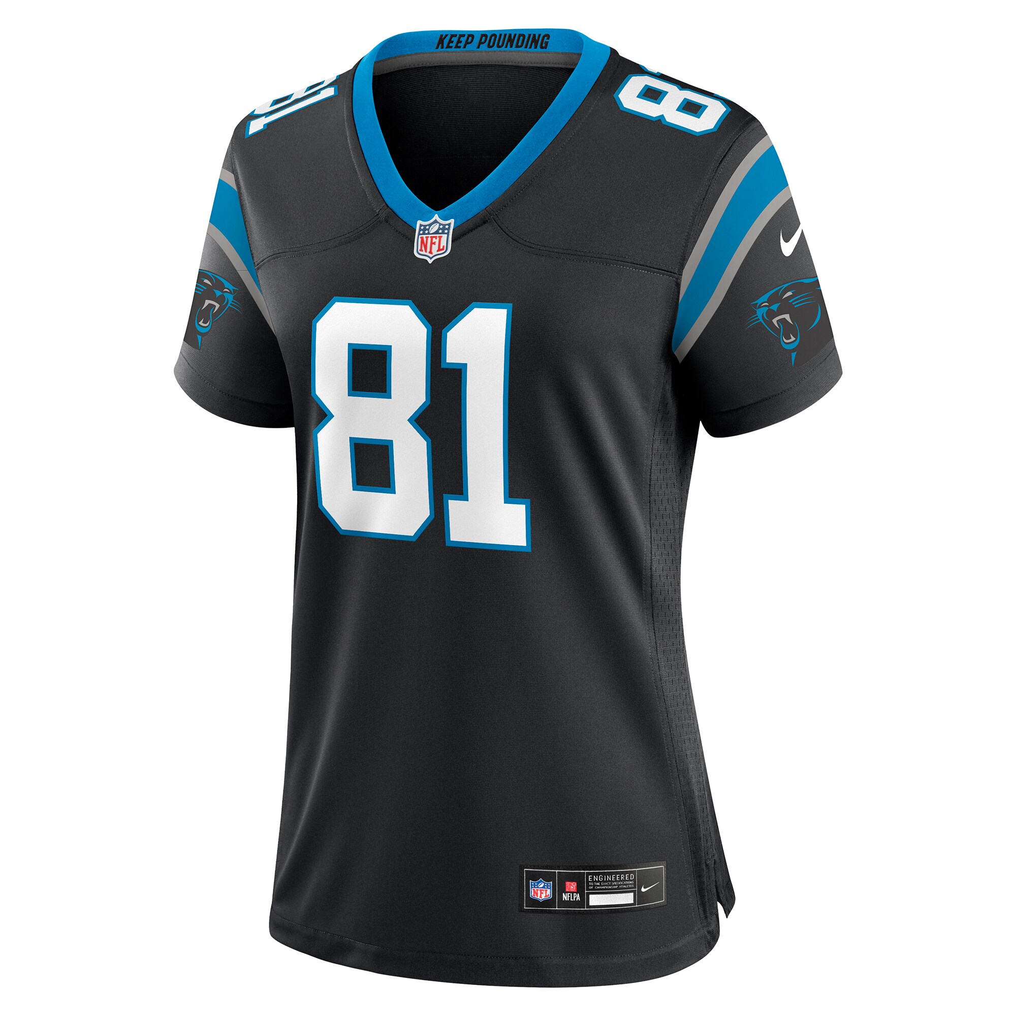 Women's Carolina Panthers Hayden Hurst Black Game Player Jersey JS1145 nicesnker - Image 2