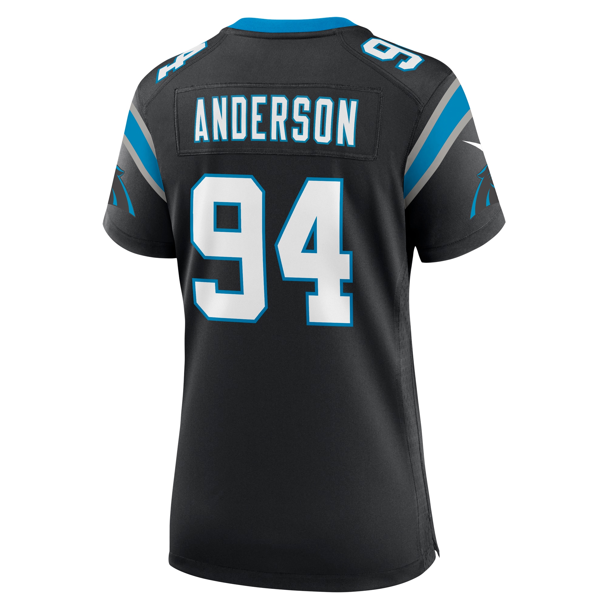 Women's Carolina Panthers Henry Anderson Black Team Game Jersey JS1826 nicesnker - Image 3