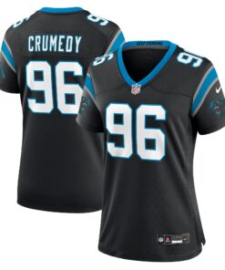 Women's Carolina Panthers Jaden Crumedy Black Game Jersey JS8753 nicesnker