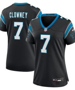 Women's Carolina Panthers Jadeveon Clowney Black Game Jersey JS8935 nicesnker