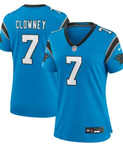 Women's Carolina Panthers Jadeveon Clowney Blue Alternate Game Jersey JS4597 nicesnker