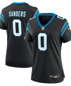 Women's Carolina Panthers Ja'Tavion Sanders Black Game Jersey JS8313 nicesnker