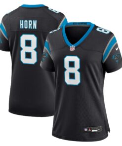 Women's Carolina Panthers Jaycee Horn Black Player Jersey JS3812 nicesnker
