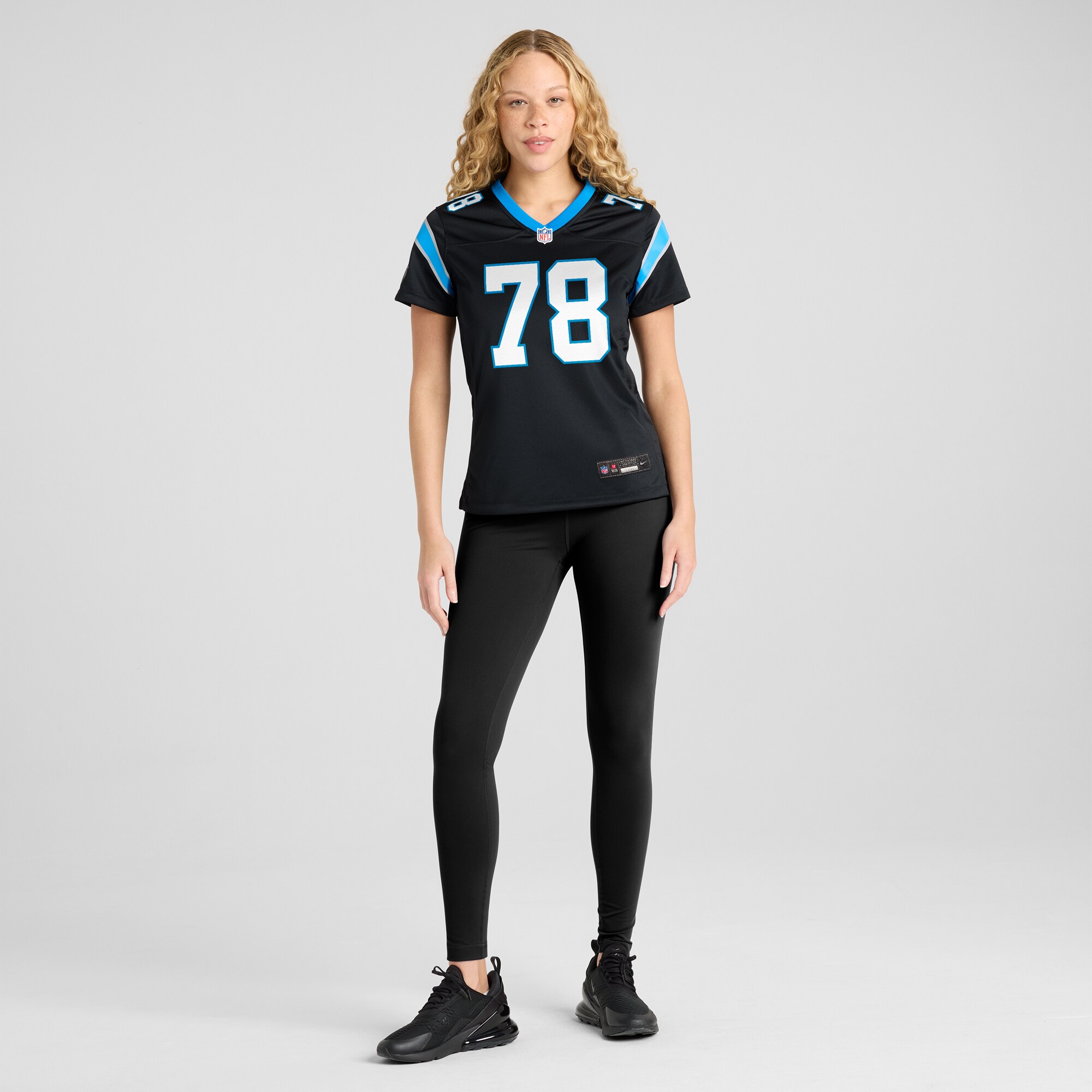 Women's Carolina Panthers Jayden Peevy Black Game Jersey JS4339 nicesnker - Image 4