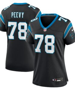 Women's Carolina Panthers Jayden Peevy Black Game Jersey JS4339 nicesnker