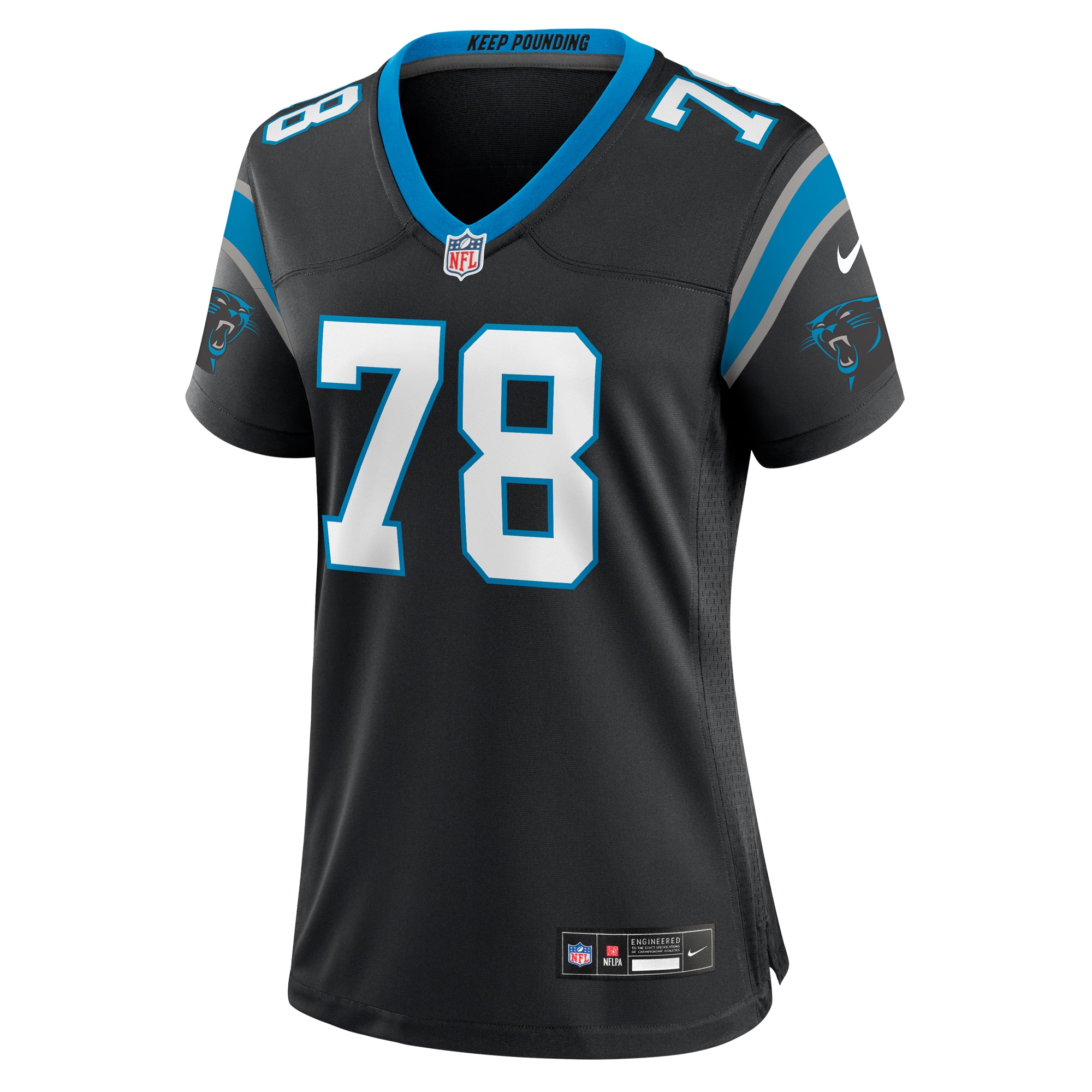 Women's Carolina Panthers Jayden Peevy Black Game Jersey JS4339 nicesnker - Image 2