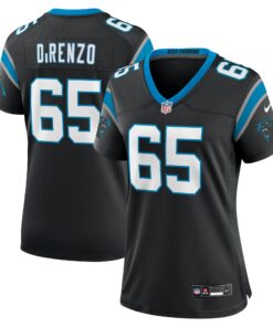 Women's Carolina Panthers J.D. DiRenzo Black Game Jersey JS4050 nicesnker