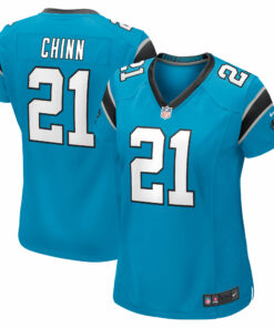 Women's Carolina Panthers Jeremy Chinn Blue Player Game Jersey JS3206 nicesnker