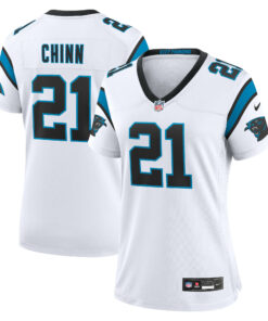 Women's Carolina Panthers Jeremy Chinn White Player Jersey JS3101 nicesnker