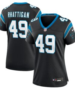 Women's Carolina Panthers Jon Rhattigan Black Game Jersey JS2965 nicesnker