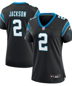 Women's Carolina Panthers Mike Jackson Black Game Jersey JS5777 nicesnker