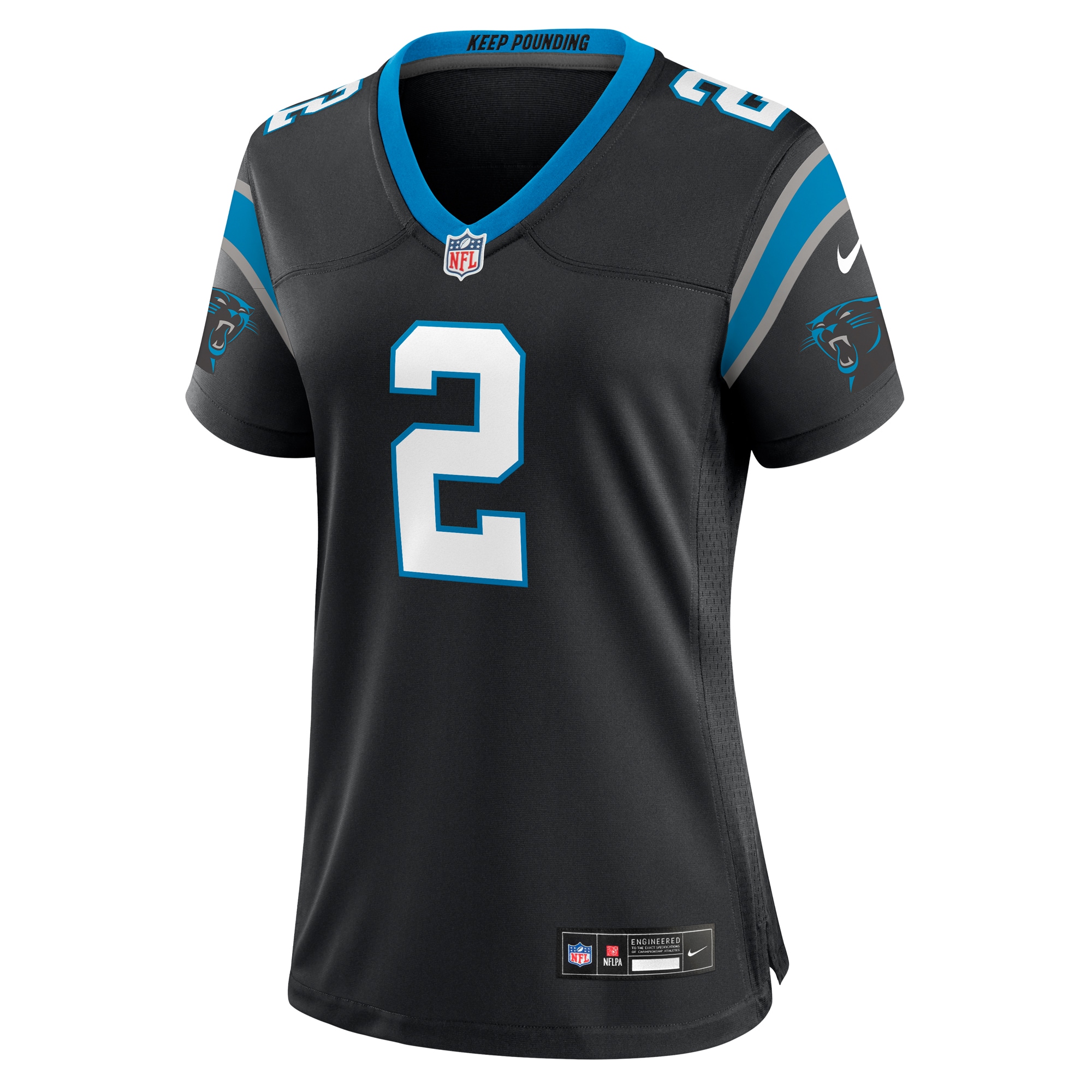 Women's Carolina Panthers Mike Jackson Black Game Jersey JS5777 nicesnker - Image 2