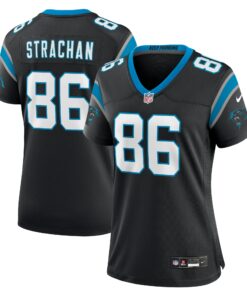 Women's Carolina Panthers Mike Strachan Black Game Jersey JS4663 nicesnker