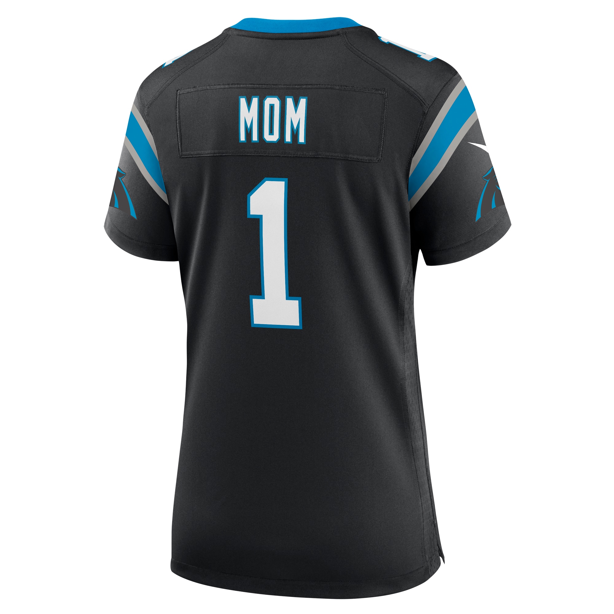 Women's Carolina Panthers Number 1 Mom Black Game Jersey JS4492 nicesnker - Image 3